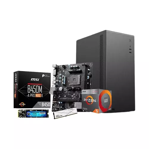 AMD Ryzen 5 3400G MSI B450M-A PRO MAX II Motherboard 8GB RAM 512GB SSD PC