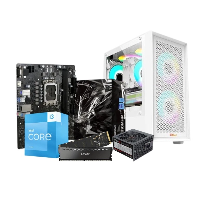 INTEL CORE I3-13100 BIOSTAR H610MHP Motherboard 8GB RAM 256GB SSD Desktop PC