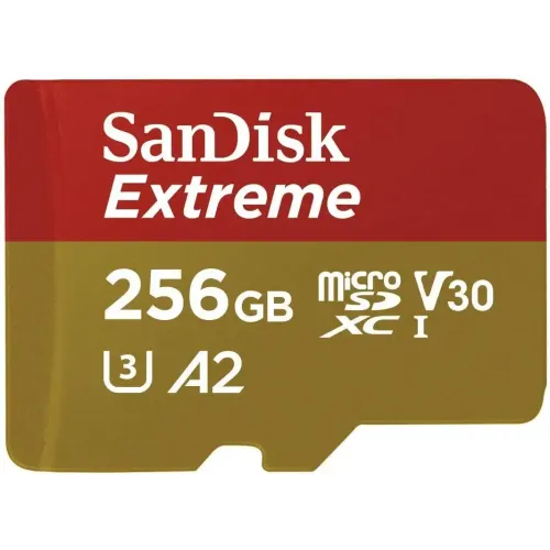 SanDisk Extreme 256GB 190mbps microSDXC UHS-I Memory Card (SDSQXAV-256G-GN6MN)