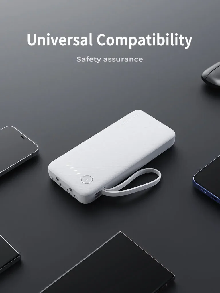 VEN-DENS Fast Charging 10000mAh Backup Power Bank – Compact Portable Charger with Dual Output