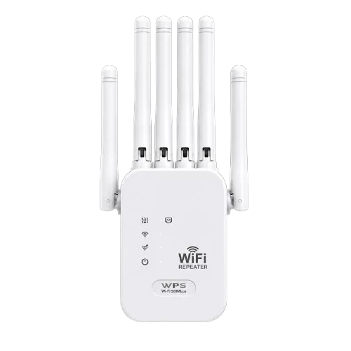 300Mbps 6-Antenna Wireless Wi-Fi Range Extender & Signal Booster – White