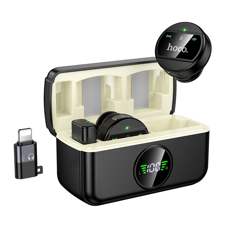 L22 Bright 2-in-1 Wireless Microphone (iP/Type C) | ENC Noise Reduction & 2-in-1 Receiver