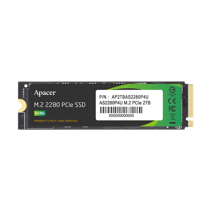 Apacer AS2280P4U 2TB M.2 2280 NVMe Internal SSD #AP2TBAS2280P4U-1