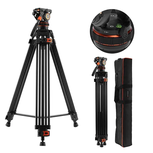 K&F Concept KF09.147V1 VA3+BV10 Aluminum Alloy Professional Video Tripod
