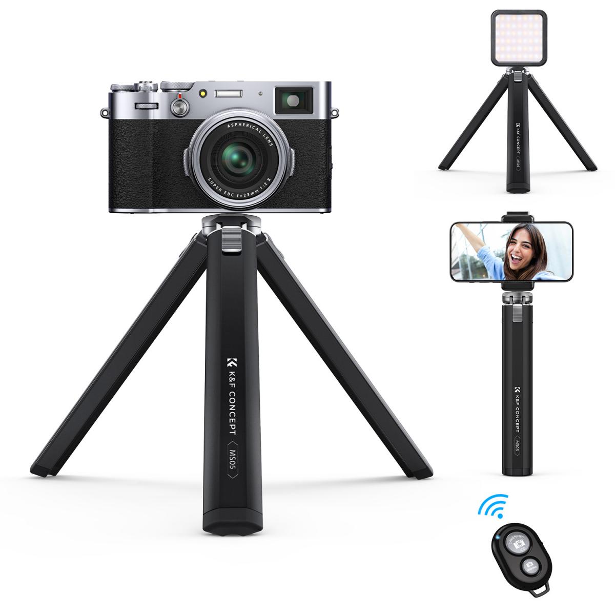 K&F Concept MS05 Adjustable 2 Levels Zinc Alloy Small Snail Desktop Tripod KF09.130